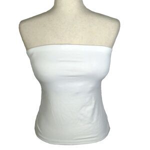 OGL White Strapless Tank Top